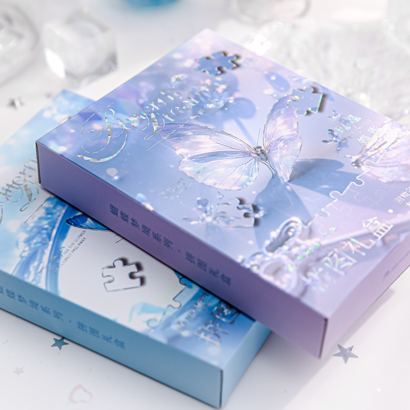 Mr. Paper ins Butterfly Puzzle Caja de regalo Butterfly Dreamland Regalos creativos Adornos de escritorio para niñas Rompecabezas divertido