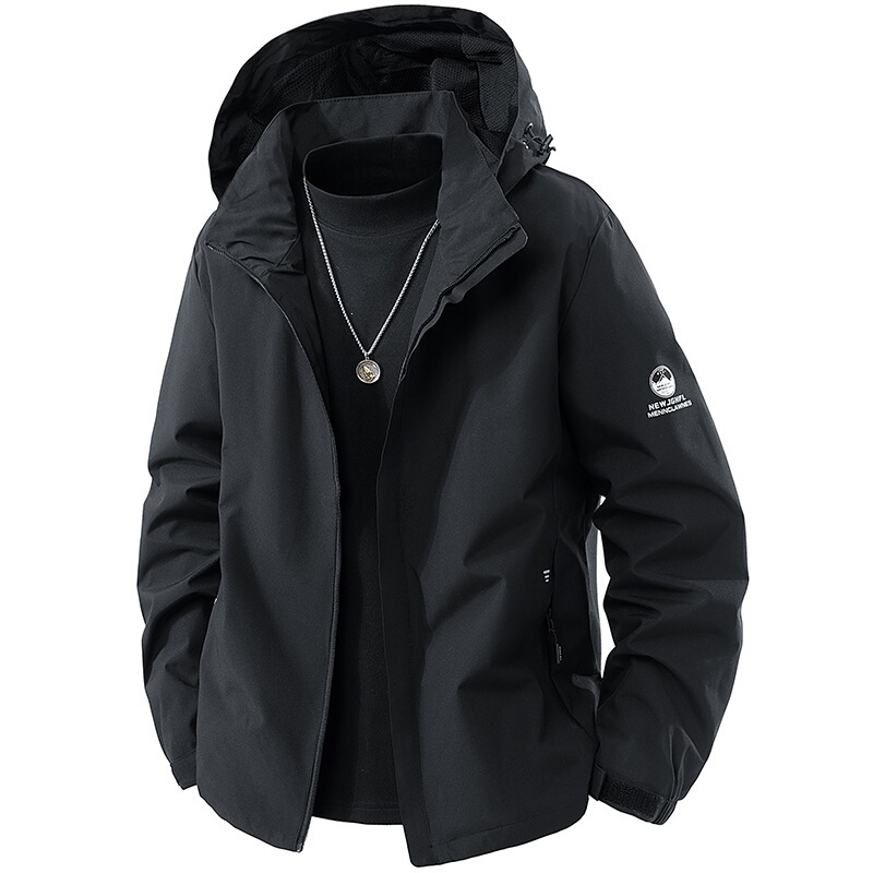 Men's Jacket 2026 Autumn Winter Outdoor Detachable Hooded Jacket Men's Casual Trendy Hiking Clothing