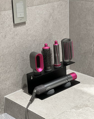 戴森吹風機架風筒架浴室免打孔台面多功能電夾板捲髮棒收納置物架