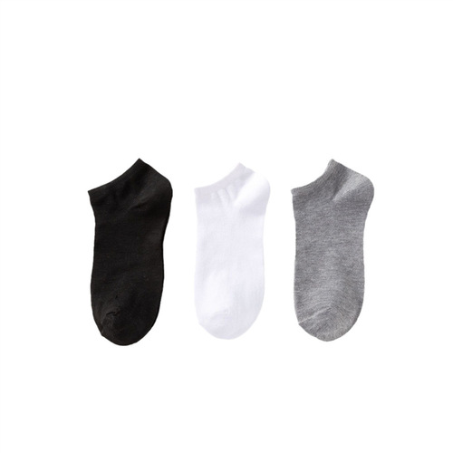 Men's Plain Color Ship Socks Summer Thin Low-top Slip-on Short Socks Sweat-absorbent Short-cuffed Simple Breathable Invisible Socks