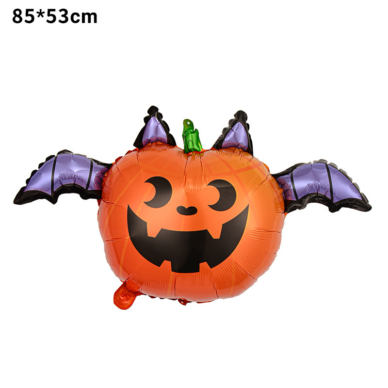 Globo de película de aluminio de Halloween nuevo tema de bruja de dibujos animados calabaza fiesta de Halloween diseño de globos en forma de fantasma