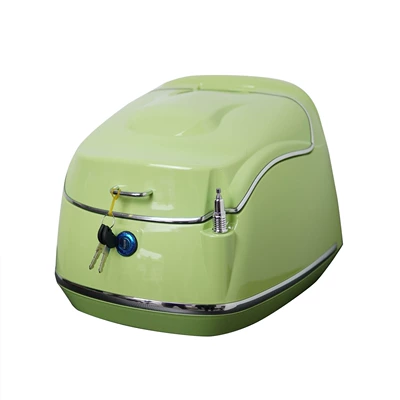 cushion backrest tail box hand, Motorcycle bumper - fresh-green-tail-box-with-inner-backrest-bottom-plate-must-have-tail-rack