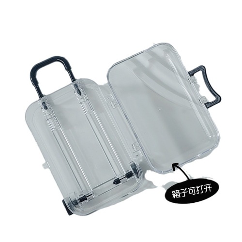 Personalized and creative wedding candy box, transparent small trolley case, jewelry box, cute storage box, accessories, Xiaohongshu photography ornaments