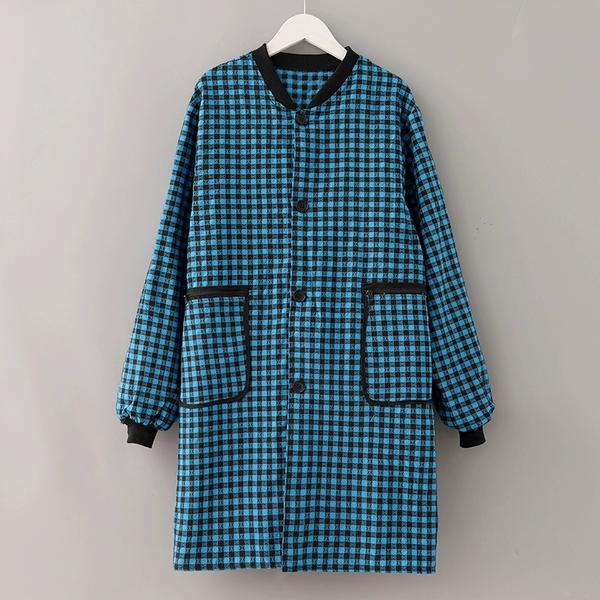 A2 stand-up collar deduction of blue grid (90-170 catties)