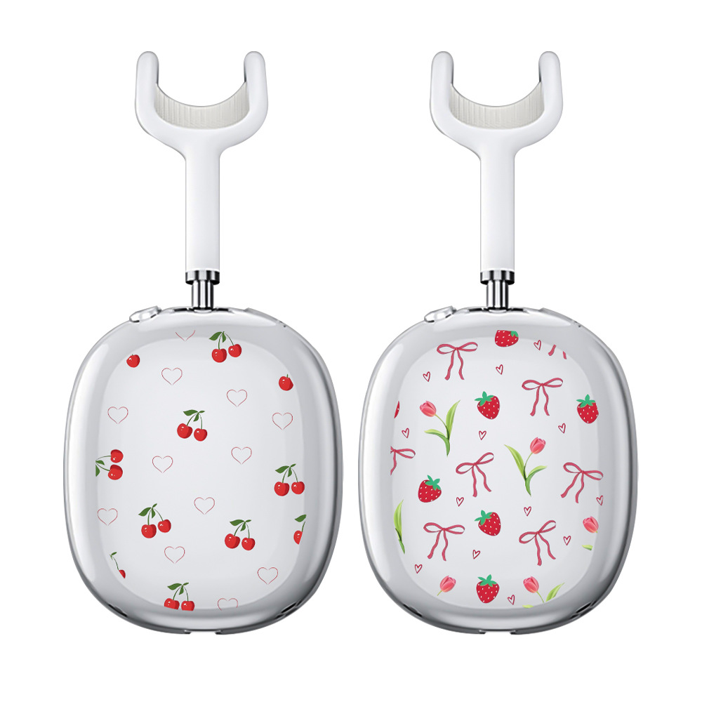 50g Weight iPhone Applicable Brands Headset Protective Sleeve Classification tpu Material Cherry, Bow Knot Pattern Cute Style Tpu Cherry Bow Knot Cute Headset Protective Sleeve Phone Accessories 3