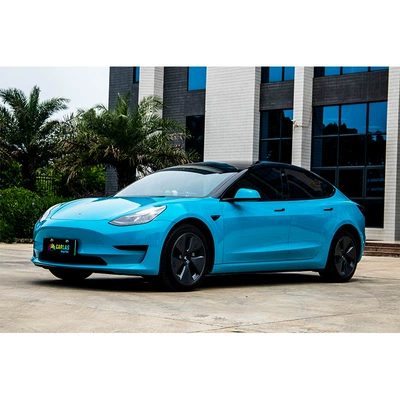 Crystal Series Supports White Package — Auto Color Change Film - miami-blue-152m16m