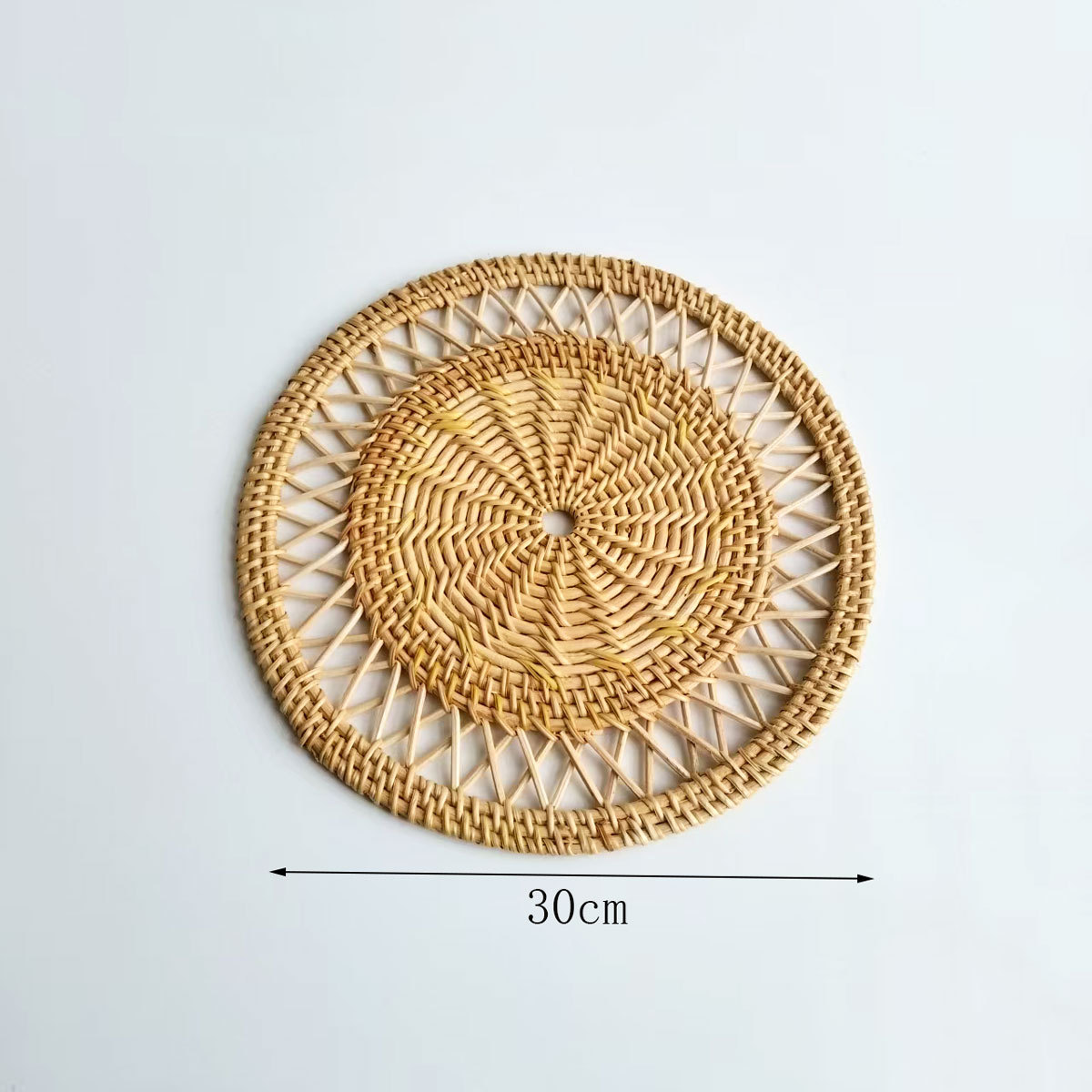 Cojín de ratán Cojín de ratán Cojín de aislamiento térmico Cojín de té de ratán de otoño tejido Cojín de olla de paja Cojín de aislamiento térmico tejido de ratán de restaurante