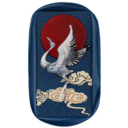 Original embossed fire paint seal head, new national style crane crane series, student handbook decoration fire wax