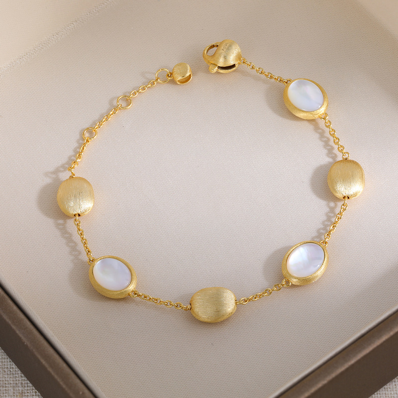 Live Broadcast Popular Sterling Silver Gold-Plated Super Flash Bracelet, Light Luxury, Versatile, High-End, Unique Design, Fashionable and Exquisite Hand Jewelry