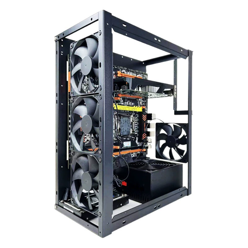 Штабелируемое открытое шасси A-ONEBOX X79X99, двухканальный кронштейн для материнской платы EATX, можно стоять и лежать, стойка для суперкомпьютера AI