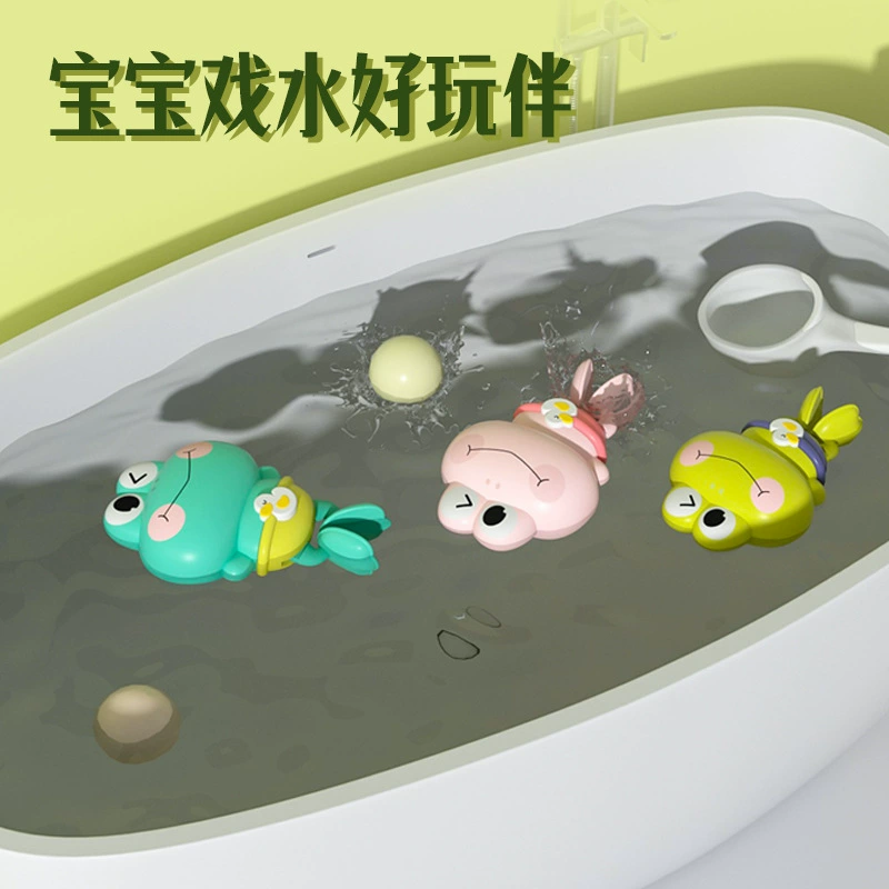 Заводная игрушка для плавания в воде, лягушка