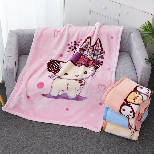 Autumn and winter newborn blankets, children's blankets, double-layer thickened winter cloud blankets, kindergarten knitted blankets wholesale