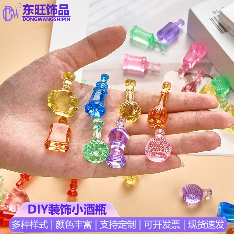 Small Acrylic Gemstone Toy Accessories DIY Handmade Creative Embellishment Materials Pretend Play Small Beads
