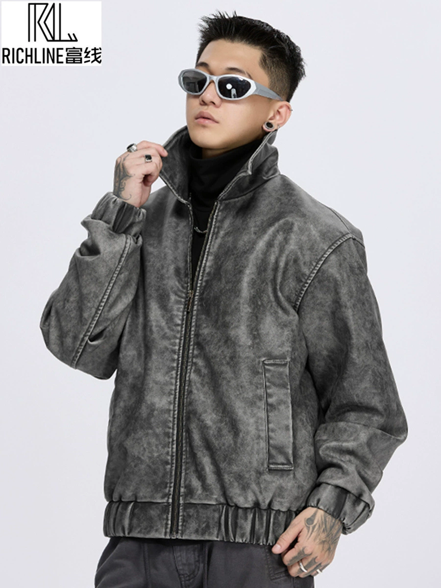 Demi-season ретро полиуретановая модная ветровка для отдыха, oversize