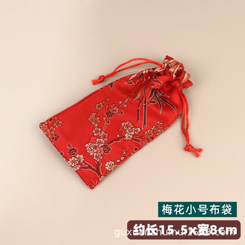批发梳子收纳袋木梳包装袋牛角梳绒布袋中国风束口抽绳梳子袋子|undefined