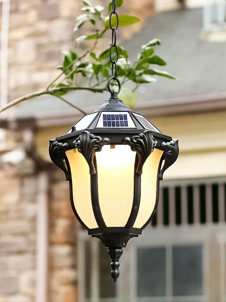 Travel street ceiling lamp solar-powered for gazebo