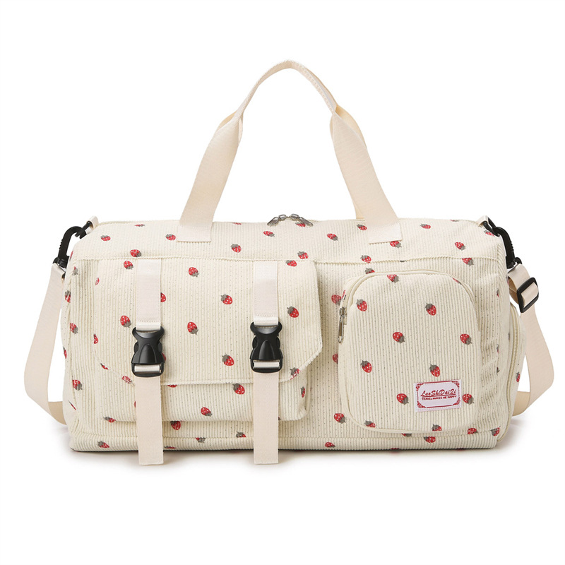 Bolsa de viaje transfronteriza portátil plegable para viajes cortos, bolsa de fitness ligera de gran capacidad, bolsa de fresa image 7