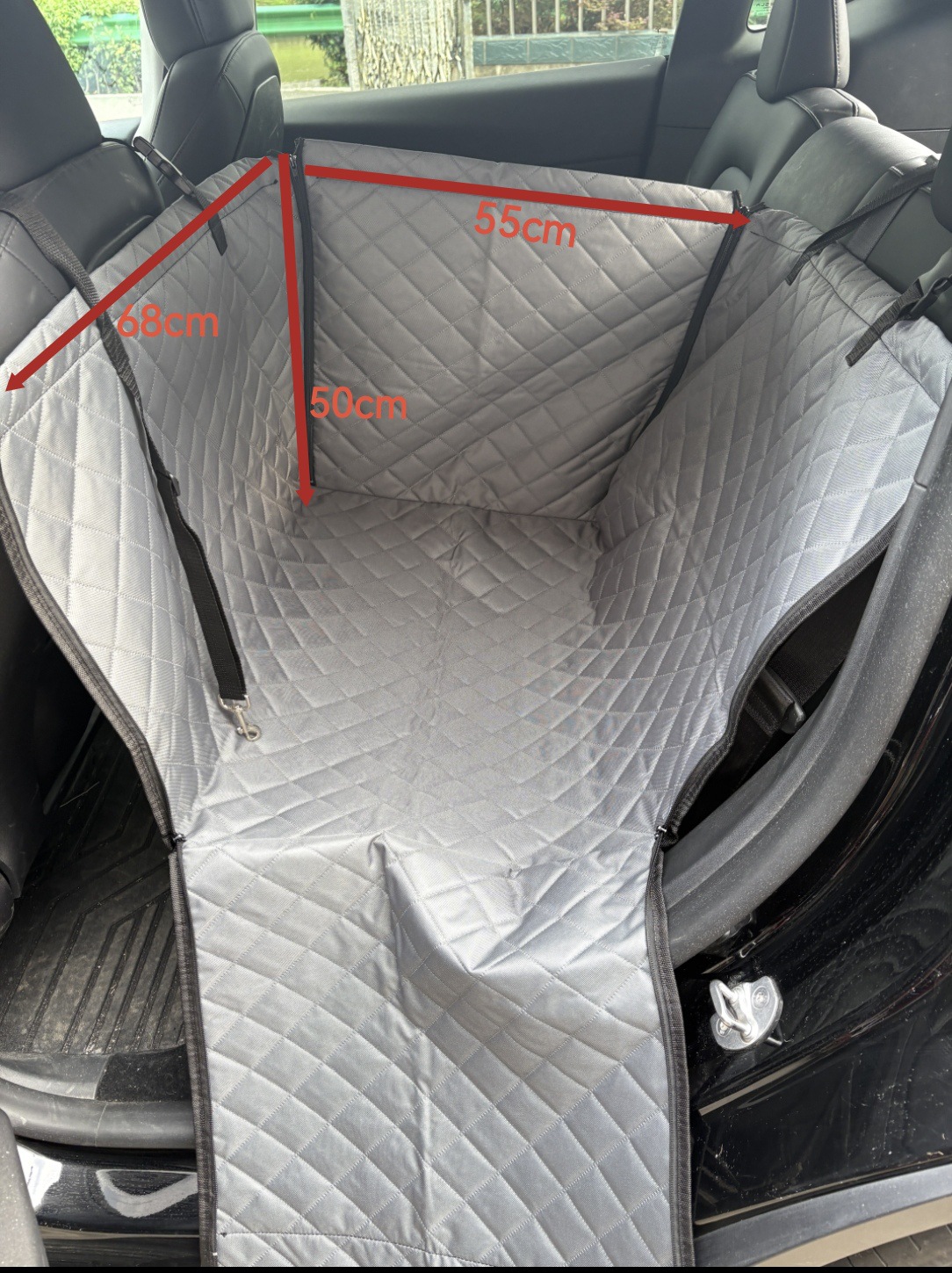 Alfombra de coche para mascotas de doble capa transfronteriza alfombra de coche de salida para perros fila trasera Asiento único estera para mascotas cubierta de asiento protectora