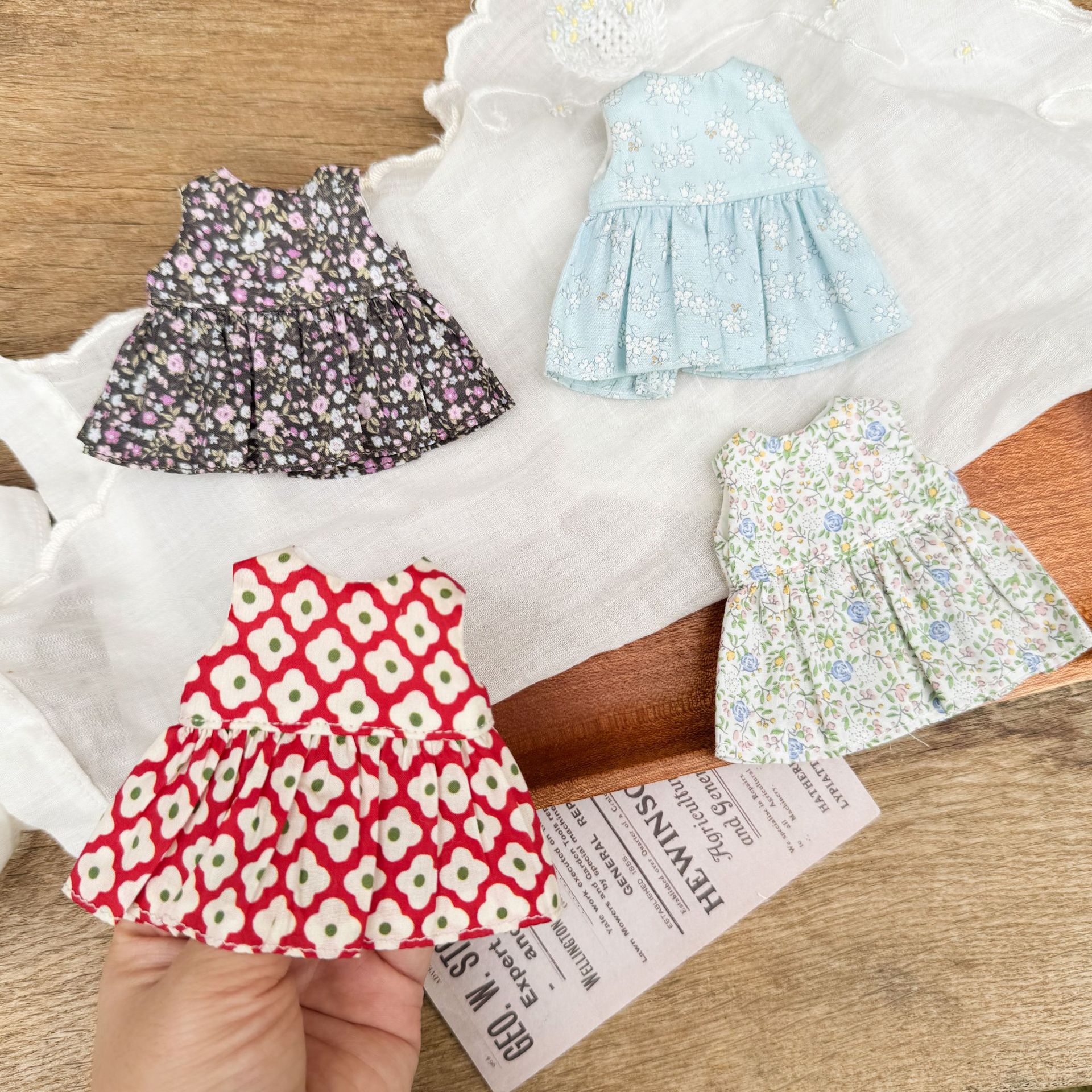 zsiga娃衣碎花裙长腿KT裙子6分BJD衣服10厘米娃衣裙ob24 娃衣批发