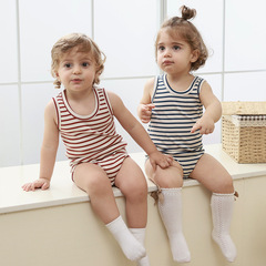 包屁衣蘭精嬰兒背心護肚莫代爾背心寶寶夏季打底內穿保暖貼身護臍