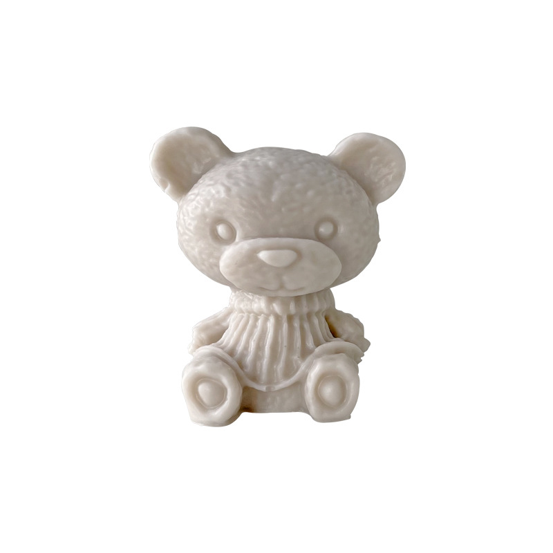 Oso cubo de hielo molde DIY café leche té bebida fría jalea oso molde para hornear silicona oso jabón hecho a mano