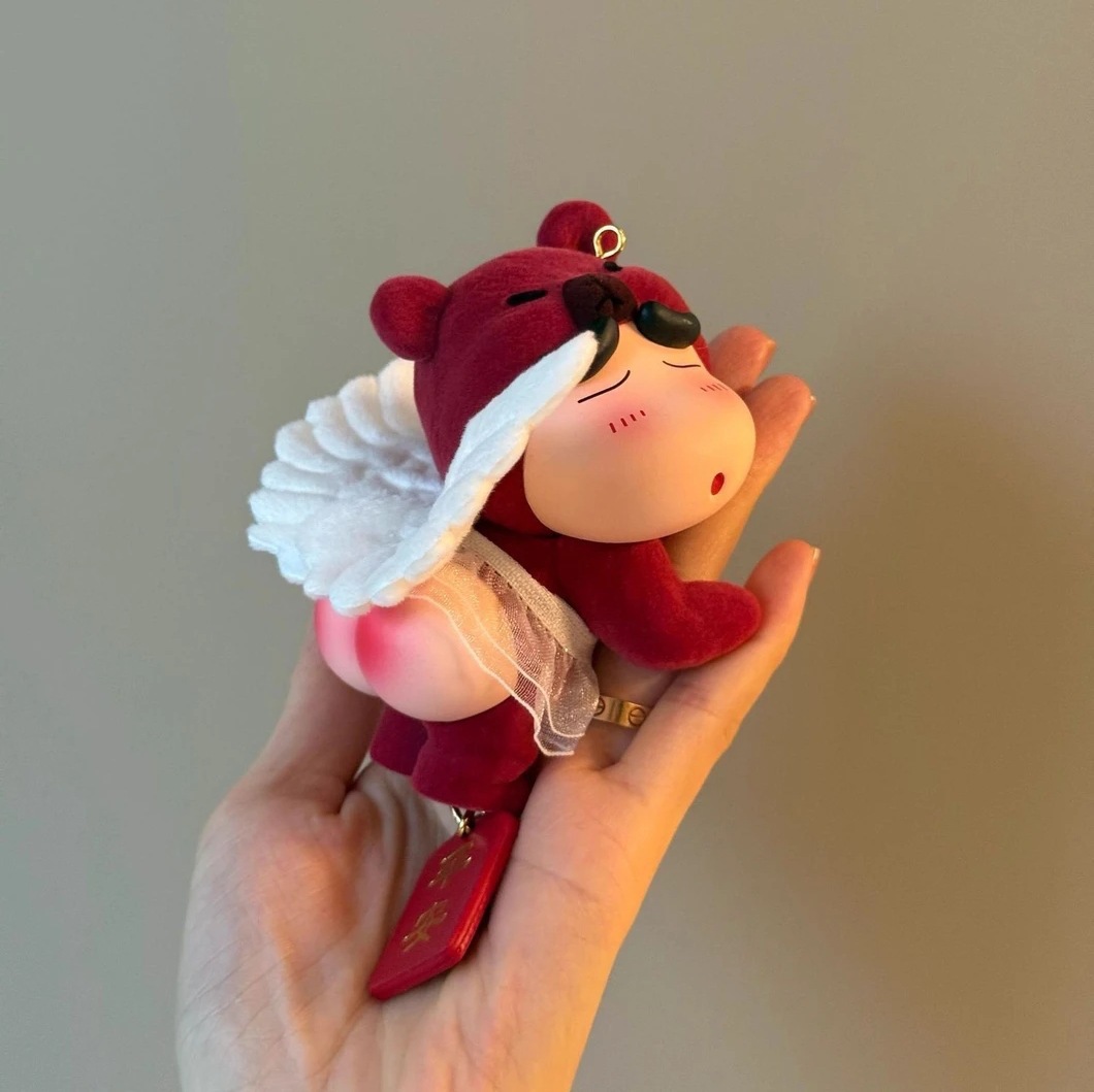 Creative Poop Bear Shin-Chan Angel Strawberry Car Hanging Ornament Decoration Cartoon Car Accessories