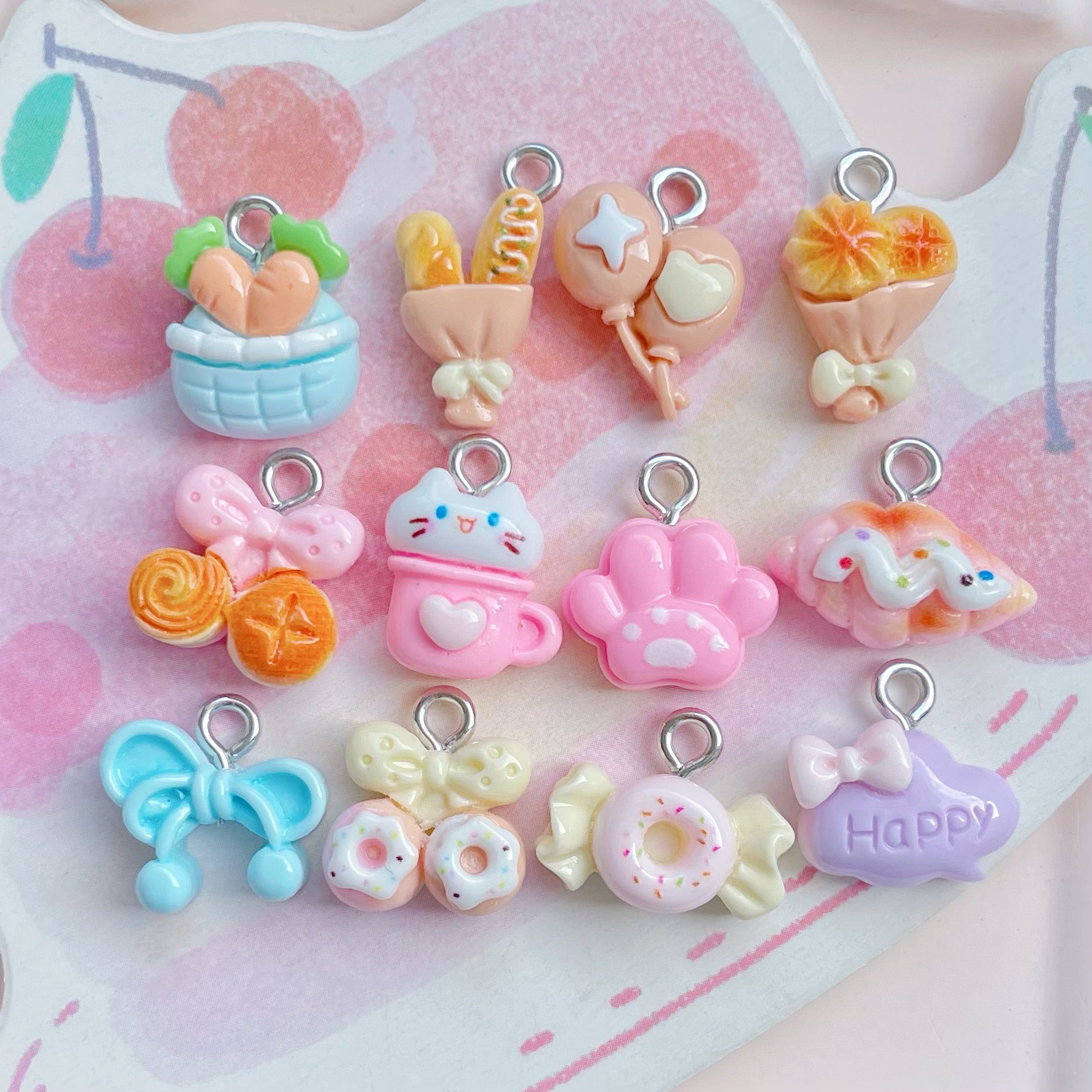 3g Weight Pendant Jewelry Making Type 12 * 14mm Jewelry Making Size DIY Jewelry Accessories Classification 1 Piece Quantity Resin Material Cartoon, Fruit, Donuts Pattern All Seasons Season Polished Finish Cute Style 1 Piece 12 * 14mm Resin Cartoon Fruit Donuts Polished Pendant DIY Jewelry Accessories 13