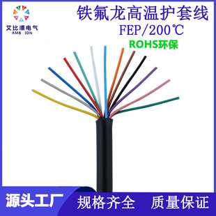 Factory Direct Sales Environmentally Friendly Fep Multi-Core Wire 13*0.2 Square Tinned Copper Teflon High Temperature Sheathed Wire