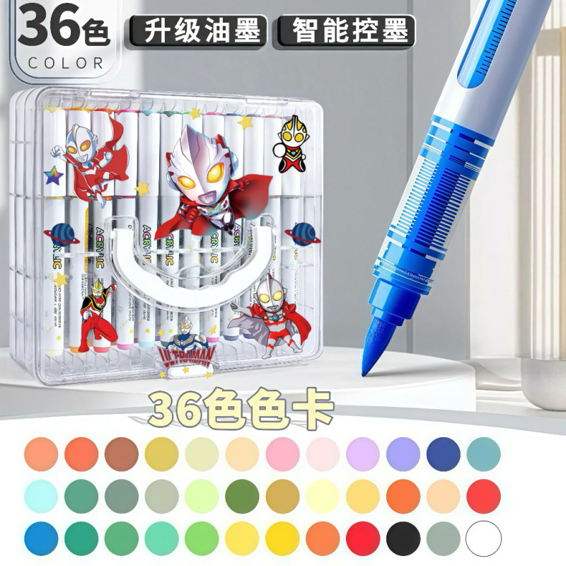 ストレート液体ソフトヘッドアクリルマーカー水彩ペン防水落書きカラー絵画ペンアート水洗い可能な絵画ブラシ積み重ね可能|undefined