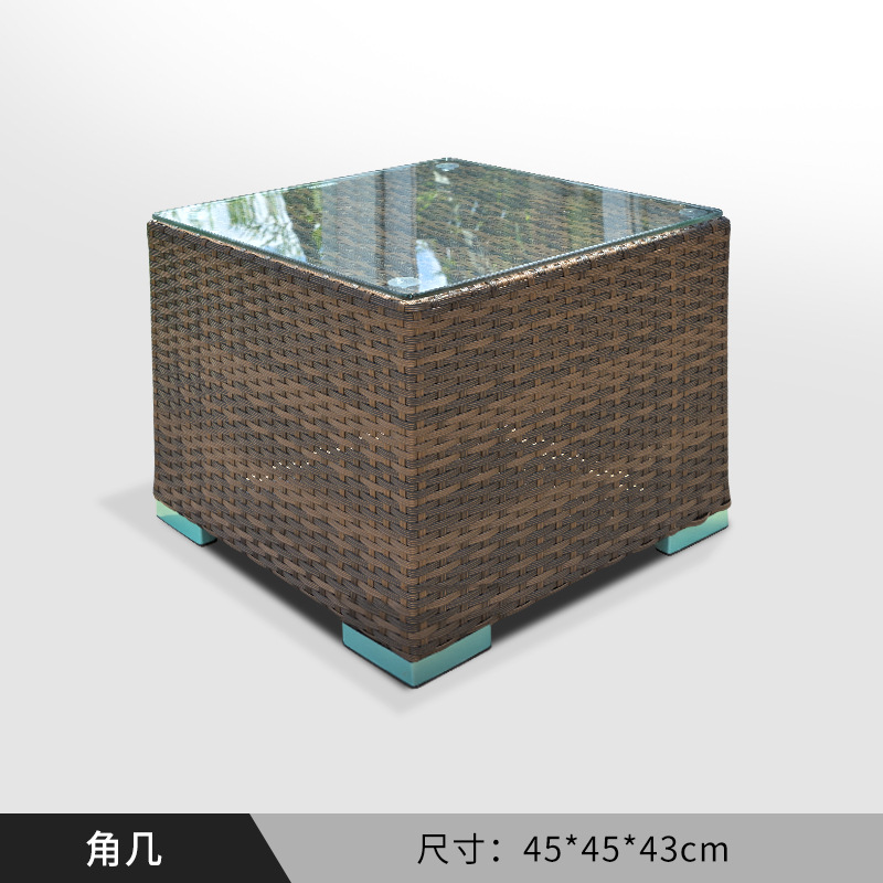 Nórdico de gama alta patio al aire libre cuerda tejida mesa y silla casa pequeña silla combinación patio jardín sillón mesa individual y silla