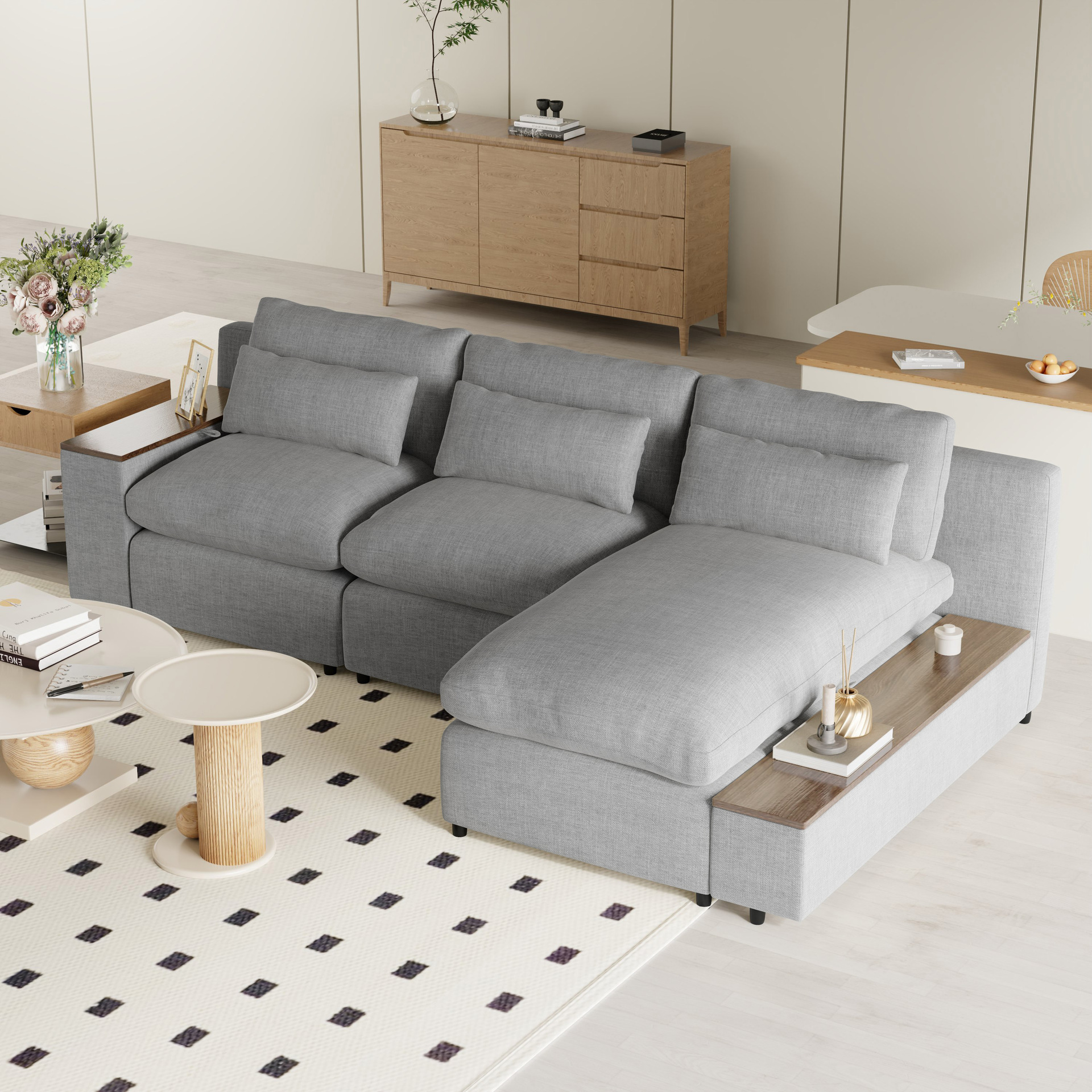 Sofá cama plegable estilo italiano simple sofá recto multifuncional para sentarse y acostarse módulo de doble propósito esquina de sala de estar tipo pequeño