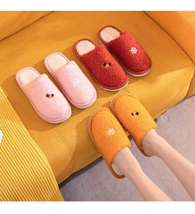 Nove pamučne papuče za jesen i zimu s debelim potplatom, neklizajuće plišane papuče za muškarce i žene, parove kod kuće_voghion.com
