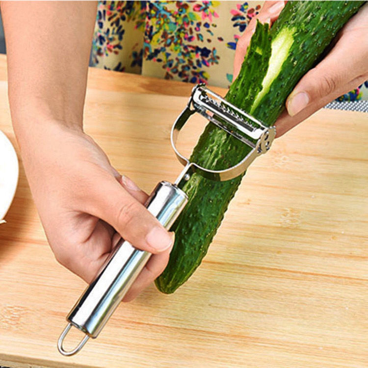ステンレス鋼の皮むきナイフ家庭用多機能スクレーパー果物野菜瓜削りジャガイモの皮むき器削り器の神器|undefined