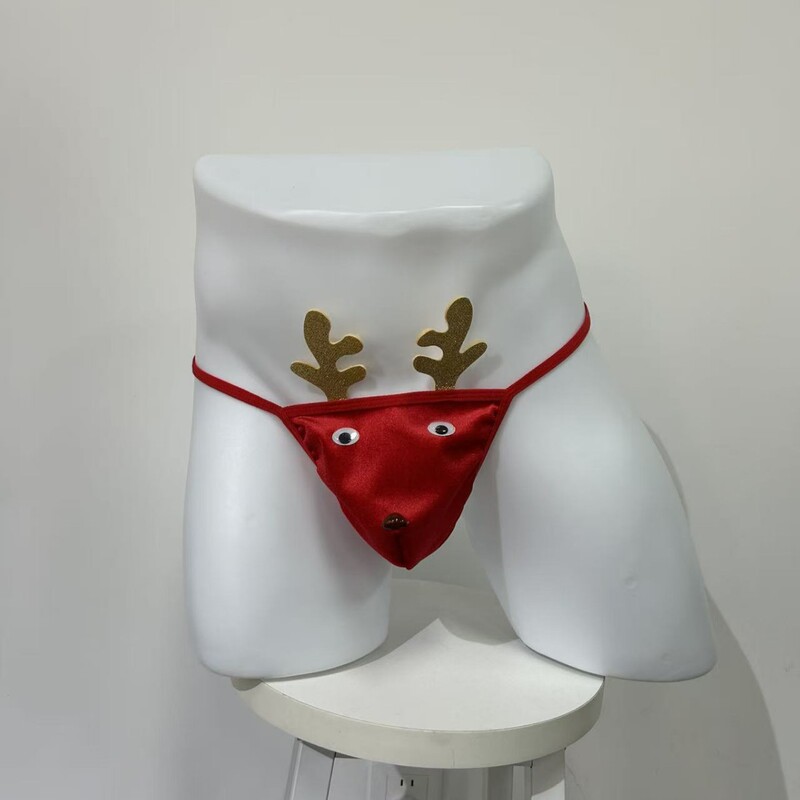 Men's Sexy Thong Christmas Style Underwear Low-Waist Men's Sexy Thong T-Pants