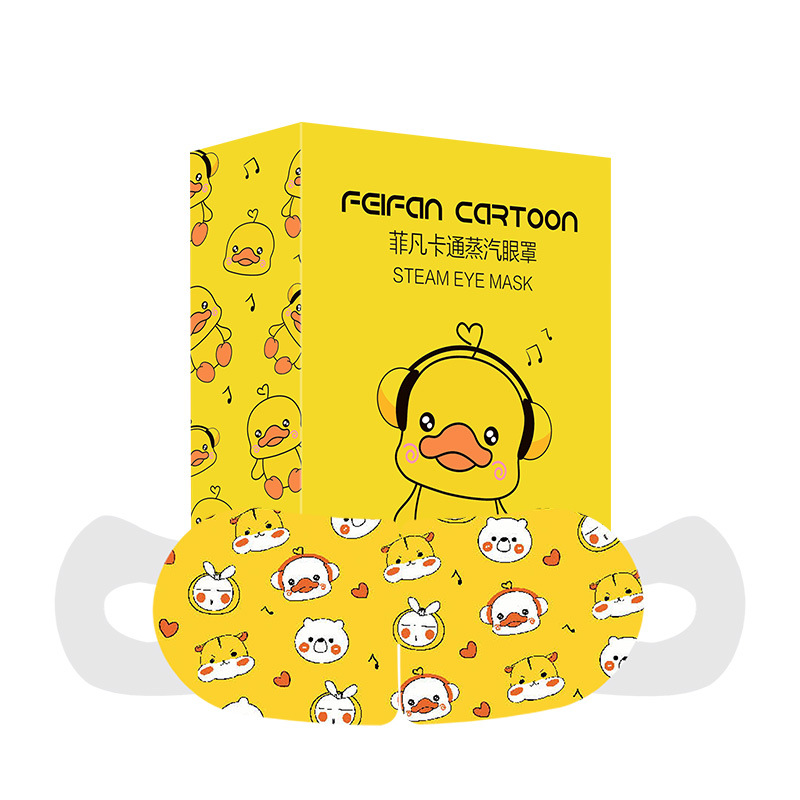 Venta al por mayor máscara de ojo de vapor de 10 piezas desechable lindo auto-calentamiento del sueño calefacción máscara de ojo de vapor fabricante