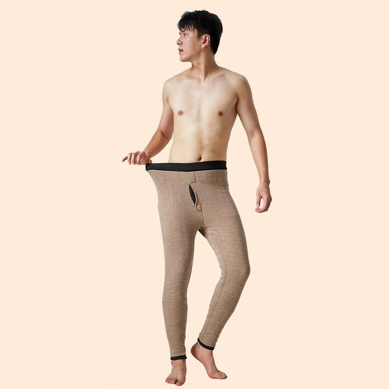 超厚キャメルケース保温パンツ男性は冬にベルベットを厚くして、腰の中に綿のズボンを着ている高齢者東北卸売り