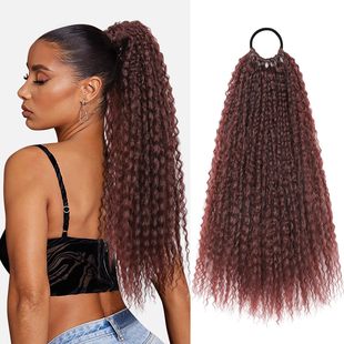 Wig ponytail African black winding hair ponytail dirty braid multi-strand screw messy ponytail wholesale