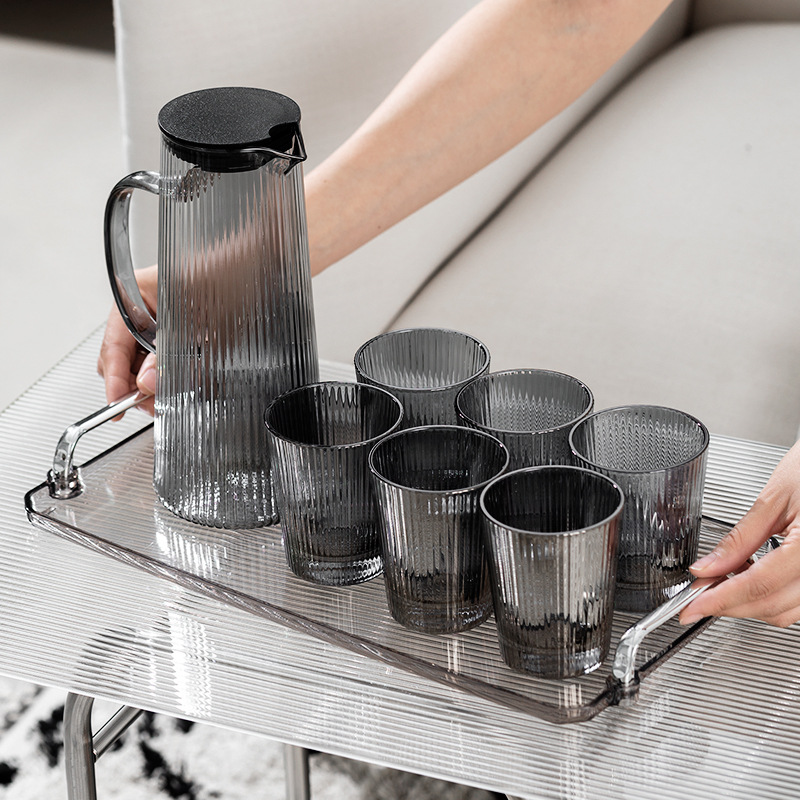Nórdico simple vidrio hogar ins viento comercial taza de agua traje sala de estar familia bebida taza de agua resistente al calor