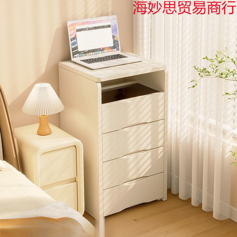 クリームスタイルのドレッシングテーブル、フリップトップの寝室用ドレッシングテーブル、シンプルでモダンな小さなインターネットセレブのベッドサイドテーブル、一体型ドレッシングテーブル|undefined
