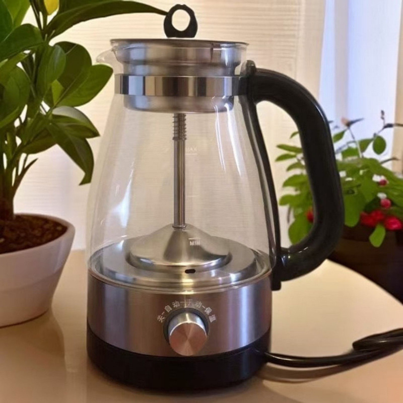 2025新款蒸汽煮茶不锈钢黑茶大容量适合家庭茶壶玻璃喷淋包邮蒸汽|undefined