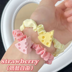 芝士奶酪發圈ins可愛少女心甜美學生軟妹大腸發圈卡通頭繩頭飾女