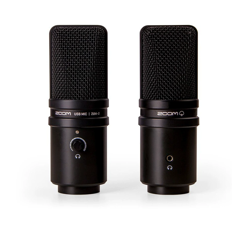 ZOOM ZUM-2 USB микрофон комплект: микрофон, наушники, настольная подставка, кабель 2 м — для ноутбука и смартфона, с качественным звуком
