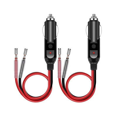 indicator pure copper high-power car Siqaret yandırıcısı - with-switch-15a-cigarette-lighter-30cm-40-terminal