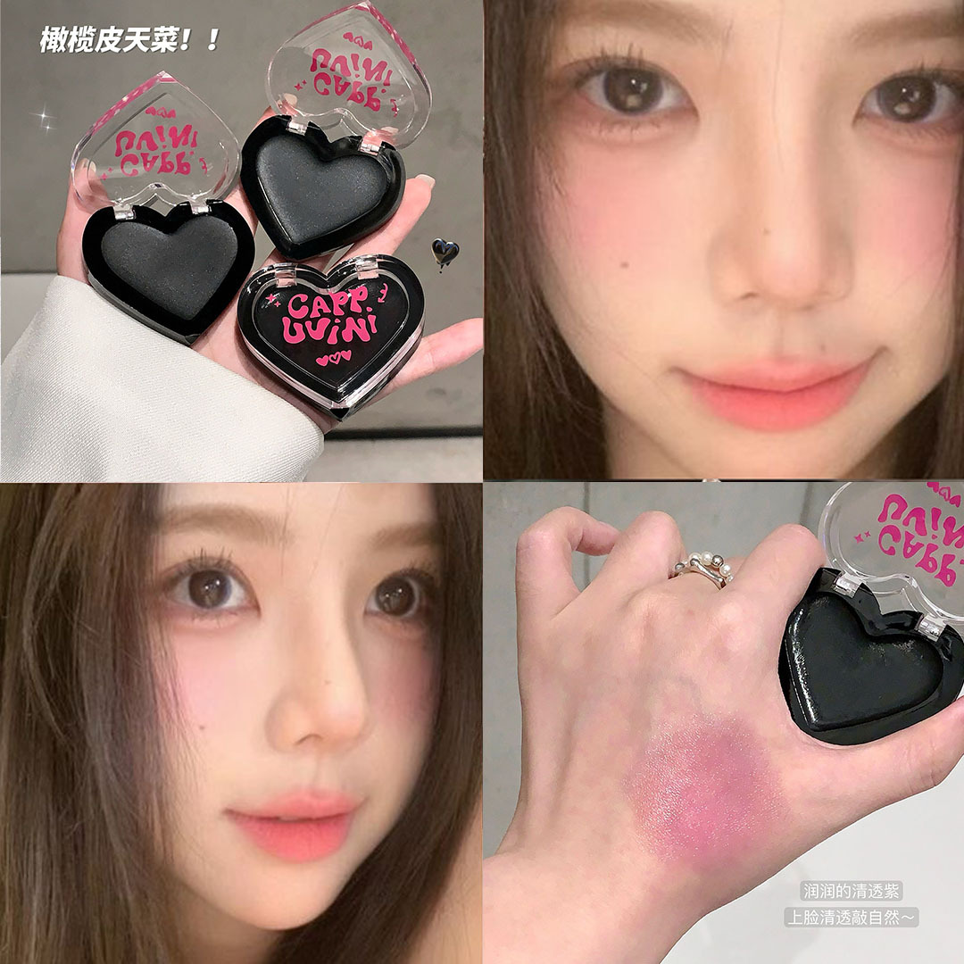 Cappuvini amor blush templado fácil de colorear natural brillante maquillaje blanco blush barato para estudiantes