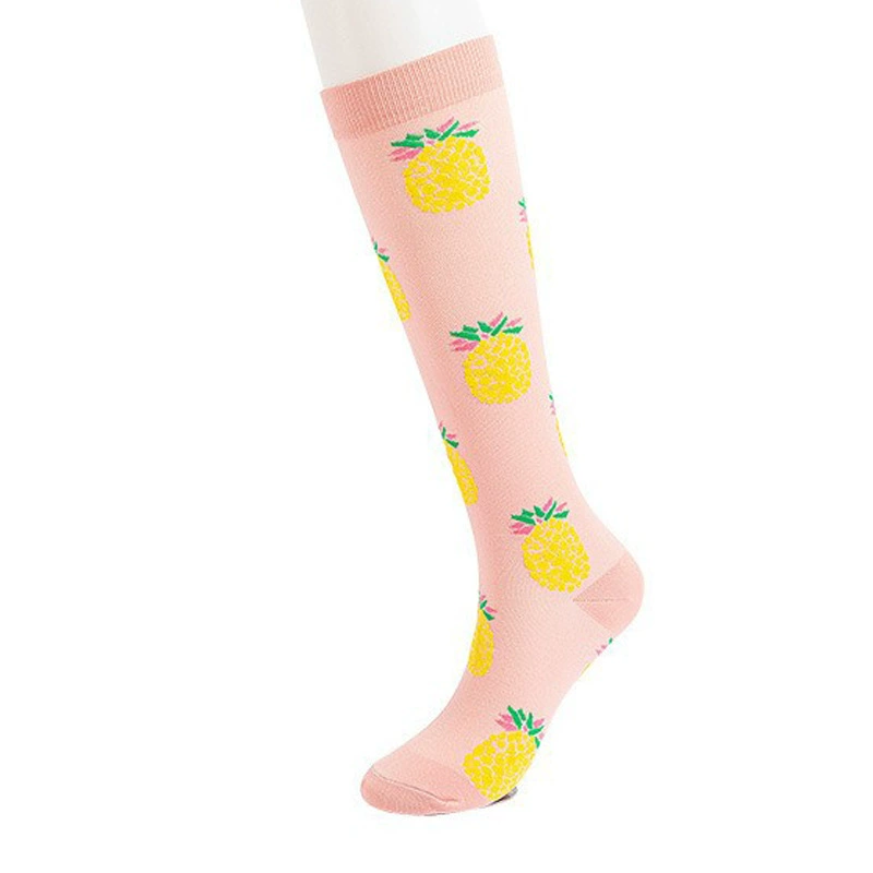 Compression Running Socks, Unisex Jacquard Knee-High Socks, Multiple Patterns, S/M & L/XL