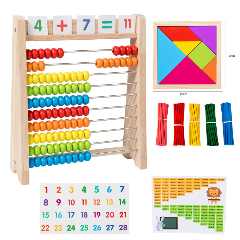Calculadora de matemáticas de 10 grados calculadora de color especial para estudiantes de primaria para la iluminación de la educación temprana de ábaco de Montes ayuda de enseñanza image 9