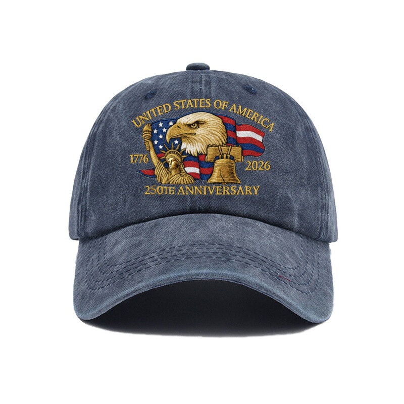 American 250Th Anniversary Printed Baseball Cap Military Day Hat Distressed Washed Dad Hat Independence Day Hat