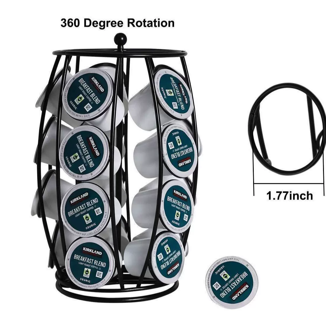 铁艺可旋转咖啡胶囊架金属胶囊收纳架咖啡胶囊收纳盒置物架