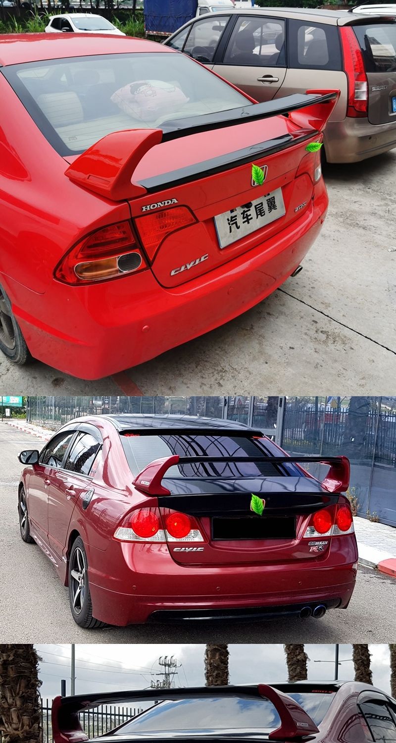 2006-2011 Civic Rear Spoiler Eighth Generation 8.5Th Generation Civic Si Modified Fd2 Style Car Spoiler