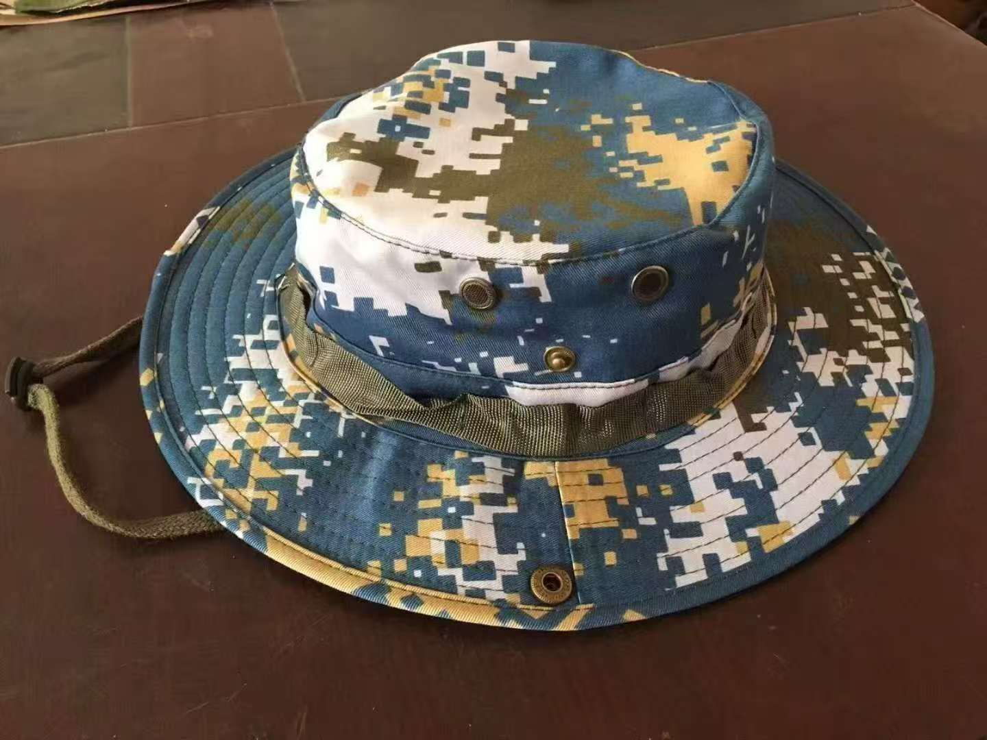 round hat city camouflage pattern